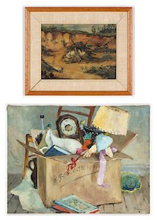 Albert B. Serwazi (1905-1992) Two Paintings
