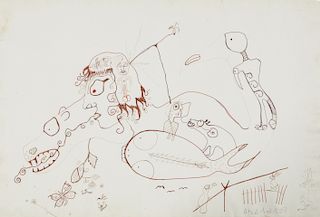 Norval Morrisseau (1932-2007) Ink Drawing