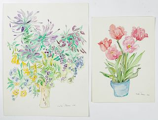 Dorothy Strauser (1908-2005) 2 Watercolor Paintings