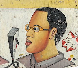 Vintage West African Barbershop / Coiffure Sign