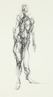 Barnstone (20th c.) Figure Drawing, 1968
