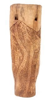 Haitian (20th c.) Carved Wood Drum