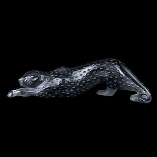 Lalique "Zeila Panther, Grey" Crystal Figurine