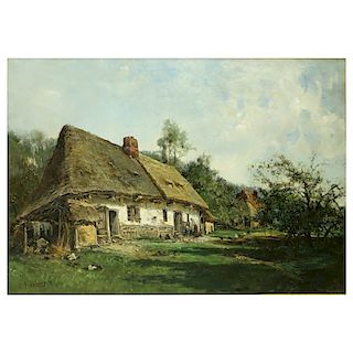 Henri Guilmard, French (b.1849) O/C "Country Home"