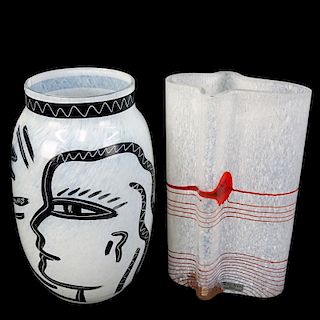 Two (2) Kosta Boda Art Glass Vases