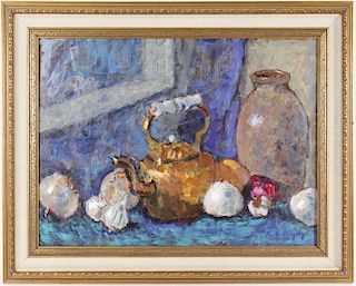 Emily Grigaby, Still Life w/Copper Teapot, Signed