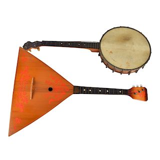 2 Vintage Instruments Balalaika & Banjo