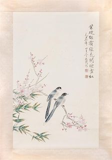 After Yu Fei'an, (1888-1959), Birds and Prunus Blossom