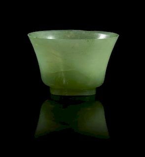 * A Jade Cup Diameter 2 3/8 inches.
