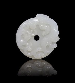 A White Jade Toggle Width 2 inches.