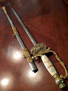 ANTIQUE Civil War period Sword with Crown