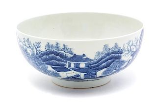 A Blue and White Porcelain Bowl Diameter 7 7/8 inches.