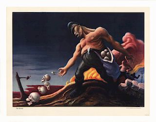 Thomas Hart Benton - The Sowers - Original, WWII Offset-Lithographic Poster