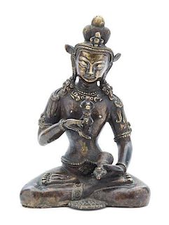 A Bronze Figure of a Bodhisattva Height 6 1/2 inches.