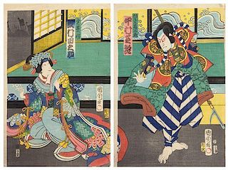 * Kunisada, (1835-1900), Actors (2 works)