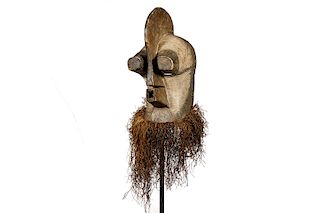 Songye Kifwebe Mask with Stand from Democratic Republic of Congo - 32"