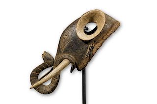 Baule Elephant Mask from Ivory Coast - 25"