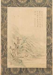 A Japanese Scroll Painting Tanomura Chikudan (1777-1835) 17 x 10 3/4 inches.