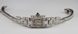 Vintage Hamilton Platinum & Diamond Ladies Watch
