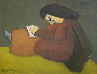 Milton Clark Avery (1885-1965), 
oil on canvas, 
Young Artist c. 1938, 
signed lower left: Milton Avery, 
28 1/4" x 36 1/4" 

Proven...