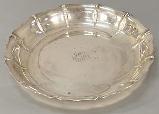 Large sterling silver shallow bowl, Ayre & Taylor Co., Washington. 
diameter 14 inches, 38.6 troy ounces