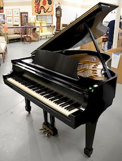 Steinway & Sons ebonized baby grand piano, model m, 37068, S1808