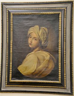 Italian School, 
oil on canvas laid on board, 
Copy of Guido Reni, Portrait of Beatrice Cenci, 
18th/19th century, 
unsigned, 
27" x...