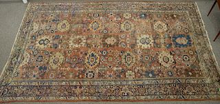Oriental carpet (wear). 10'6" x 18' Provenance: Estate from Brooklyn, New York