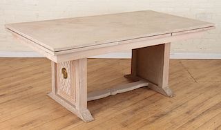 FRENCH CERUSED OAK DINING TABLE CIRCA 1950
