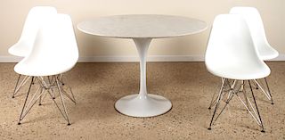 EERO SAARINEN STYLE TABLE AND FOUR CHAIRS