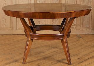 ROUND ROSEWOOD DINING TABLE CIRCA 1950