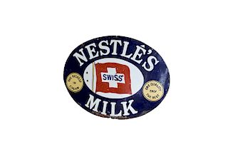 Vintage English Nestle's Enamel Advertising Sign
