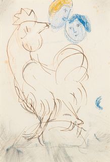 Marc Chagall, (Russian/French, 1887-1985), Rooster, 1947 