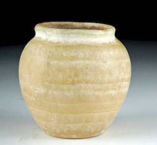 Egyptian Late Dynastic Banded Alabaster Jar