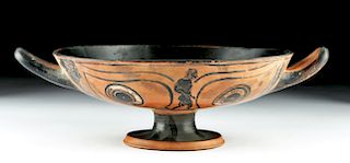 Greek Attic Black-Figure Eye Cup w/ Theseus