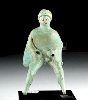 Northern Greek Tinned-Bronze Equestrian Figure