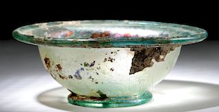 Roman Glass Patella Bowl w/ Stunning Iridescence