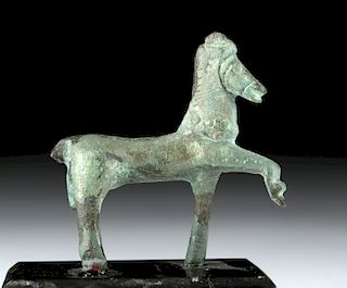 Roman Bronze Prancing Horse