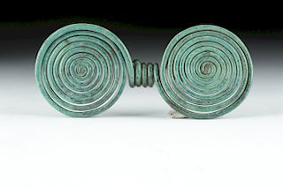 Ancient Hallstatt Bronze Spiral Hair Ring