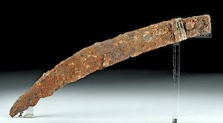 1st C. Celtic-Romano Iron Dagger w/ Bronze Guard