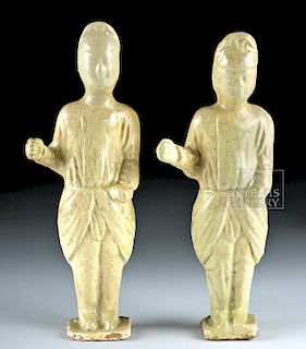 Lot of 2 Chinese Sui / Tang Straw Glazed Figures