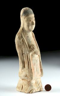Chinese Tang Dynasty Pottery Attendant, ex-Sotheby's