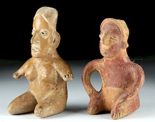 Lot of 2 Pottery Figures - Jalisco & Colima Pihuamo