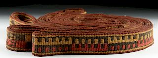 Nazca Polychrome Textile Sash - Extremely Long