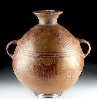 Large Incan Pottery Aryballos w/ Decorative Motifs