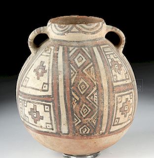 Large Chancay Polychrome Olla - Painted Decoration
