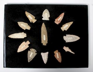 Thirteen Superb Stone Arrowheads - Found Near St. Louis