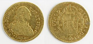Colombian Carlos IIII Escudo Gold Coin - 1800