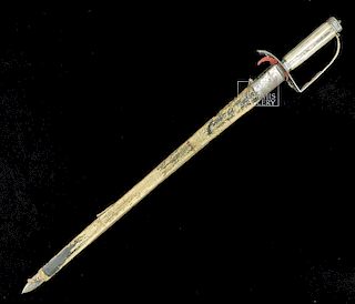 Mid-19th C. German Steel Short Sword w/ Ivory Handle