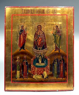 Early 19th C. Russian Icon - The Life-Giving Source